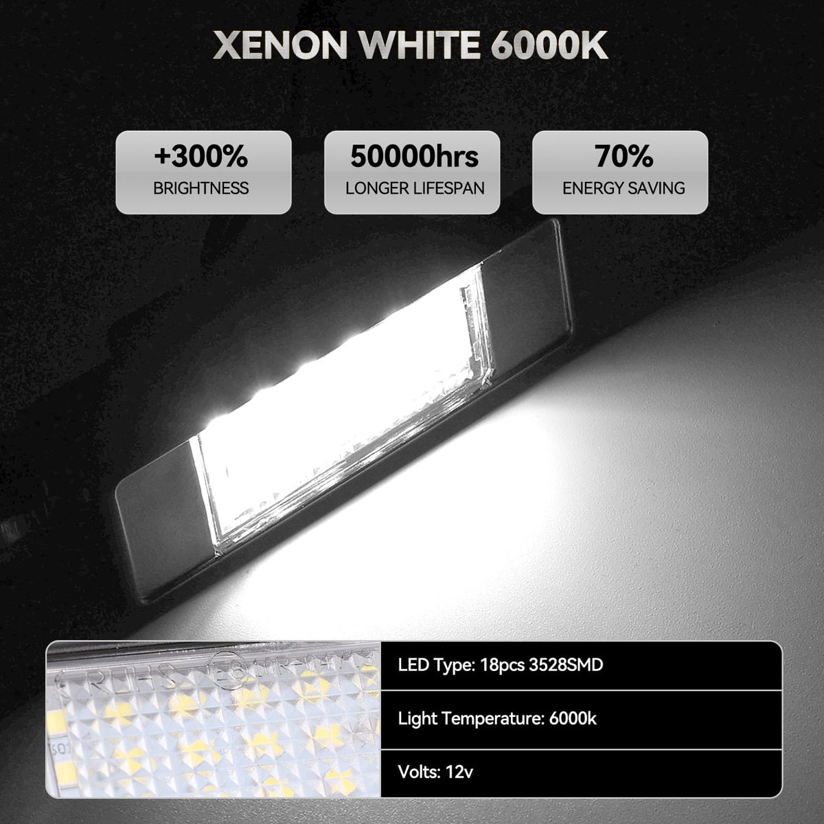 Applicable to License Plate Lights for Mercedes-Benz Vito W639 03-14