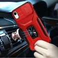 thumbnail image 2 of For iPhone 11 / XR Complete Magnetic Metal Ring Stand Camera Protection Hybrid - Red, 2 of 3