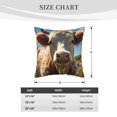 thumbnail image 4 of Haiem Prairie Flower Cow Print Velvet Soft Solid Decorative Square Throw Pillow Covers Set with Elegant Piping Christmas Cushion Case for Sofa Bedroom Car-20"x20", 4 of 8