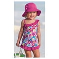 thumbnail image 2 of Sun Smarties Baby and Toddler Girl Tankini - Red and Pink Floral Design - Sleeveless Swim Top, 2 of 2