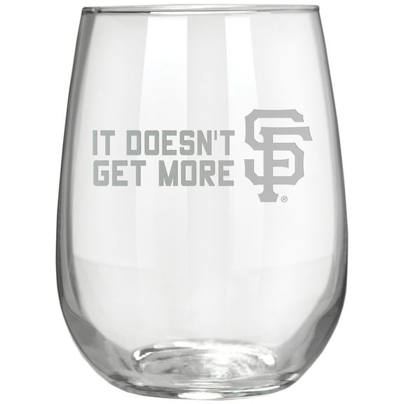 San Francisco Giants Etched 17oz. Rally Cry Stemless Wine Glass