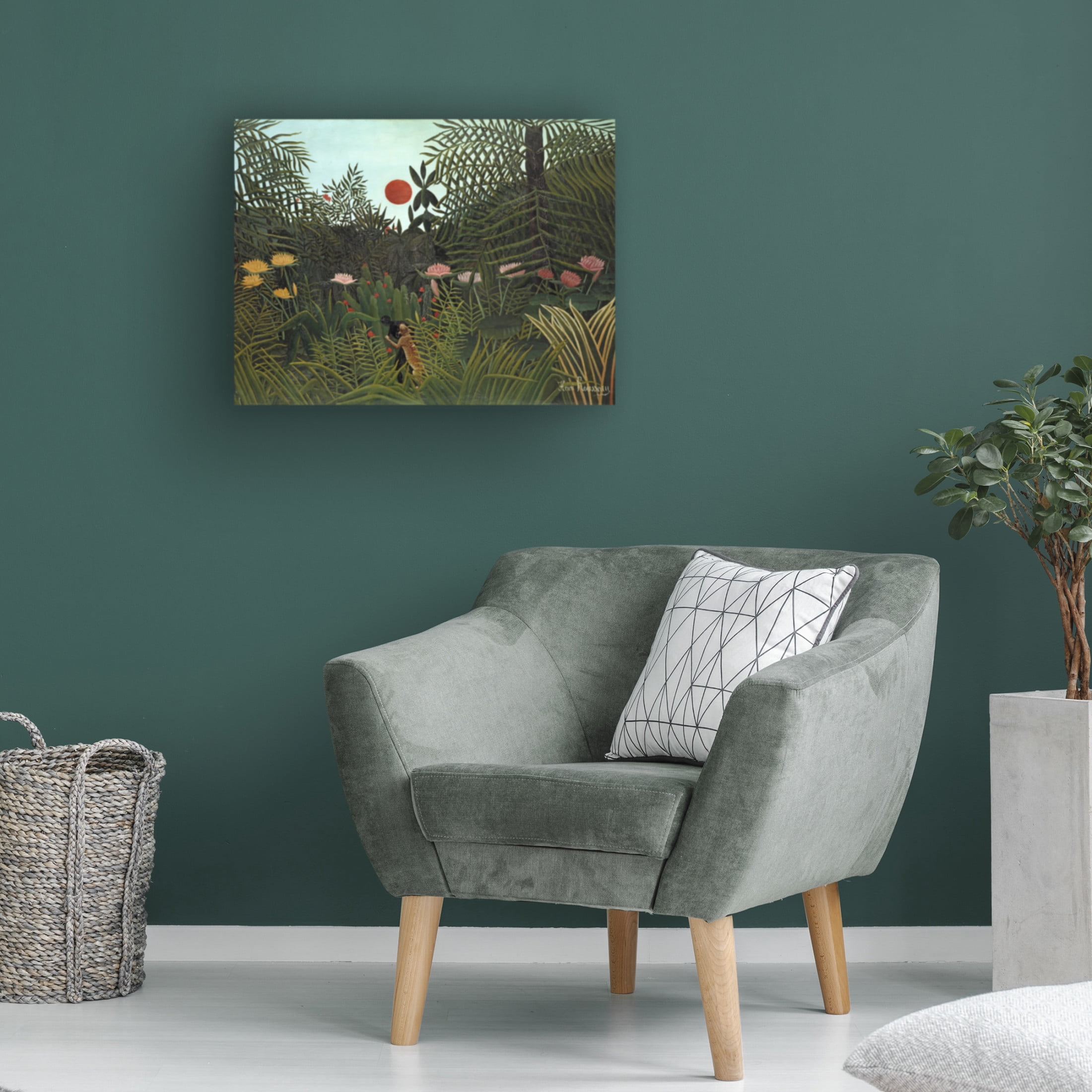Trademark Fine Art Henri Rousseau  Rousseau's Jungle VI Canvas Wall Art