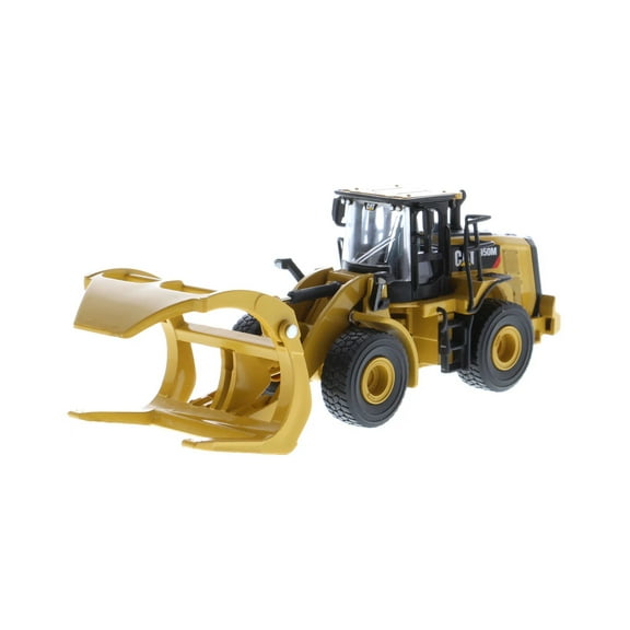 Caterpillar 950M Wheel Loader w/2 Log Poles, Yellow - Diecast Masters 85635 - 1/64 Scale Diecast Model Car