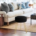 thumbnail image 5 of Dycanpo Black Vanity Stool Vanity Chair with Velvet Upholstered, Metal Legs for Living Room, Adult, 5 of 7