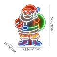 thumbnail image 3 of Byndra Christmas Neon Santa Light Hanging Sign Light LED Indoor Decoration, 3 of 6