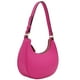 thumbnail image 2 of Bolso de hombro FashionPuzzle Small Crescent Fucsia de piel sintética, 2 of 7