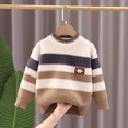 thumbnail image 2 of 2025 Enfants Filles Garçons Motif Col Rond Manches Longues Chandail Décontracté Tricoté Pulls Hauts 2-10 Ans Kaki, 2 of 7