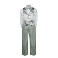 thumbnail image 2 of 4PC Shirt Gray Pants Satin Vest Set Baby Boy Toddler Kid Formal Party Suit Sm-7, 2 of 3