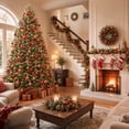 thumbnail image 5 of 6Pcs Flocking Christmas Ball Ornaments Set Shatterproof Xmas Tree Decorations, 5 of 9