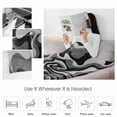 thumbnail image 4 of Abstract Distortion Texture Throw Flannel Blanket 40x60In Grey Black Line Fluid Art Super Soft Cozy Bed Blanket, Lightweight Plush Fuzzy Bed Throw for Bedroom Sofa Couch Living Room, 4 of 4