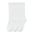 thumbnail image 5 of MKOSPLRT 6-14 Years Big Girls Socks 3 Pairs Toddlers Ruffle Sock Girl's Knee-High Stockings Kids Cozy Warm Solid Color Long Socks, 5 of 7