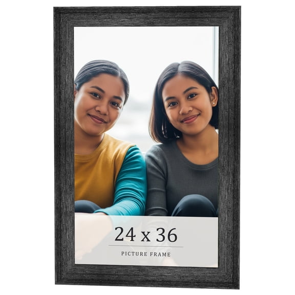 24x36 Frame Black Real Wood Picture Frame Width 1.5 inches | Interior Frame Depth 0.5 inches | Barn