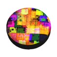 thumbnail image 3 of XMXY Abstract Squares Aesthetics Spare Tire Cover, Universal Waterproof Cover for Jeep RV Tire Wheel Protection, 14 inch, 3 of 8