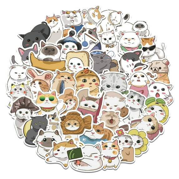 60 PCS Stickers Pack, Waterproof Cute Cool Teens Funny Theme Stickers, DIY Fashion Trendy Creative Decal, Personalized Your Own MacBook , Laptop, Guitar, Luggage, Skateboard, Car
