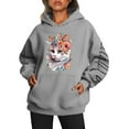 thumbnail image 1 of WEAIXIMIUNG Mode Femmes Hoodies & Sweatshirts Tendance Manches Lettres Hoodie, 1 of 5