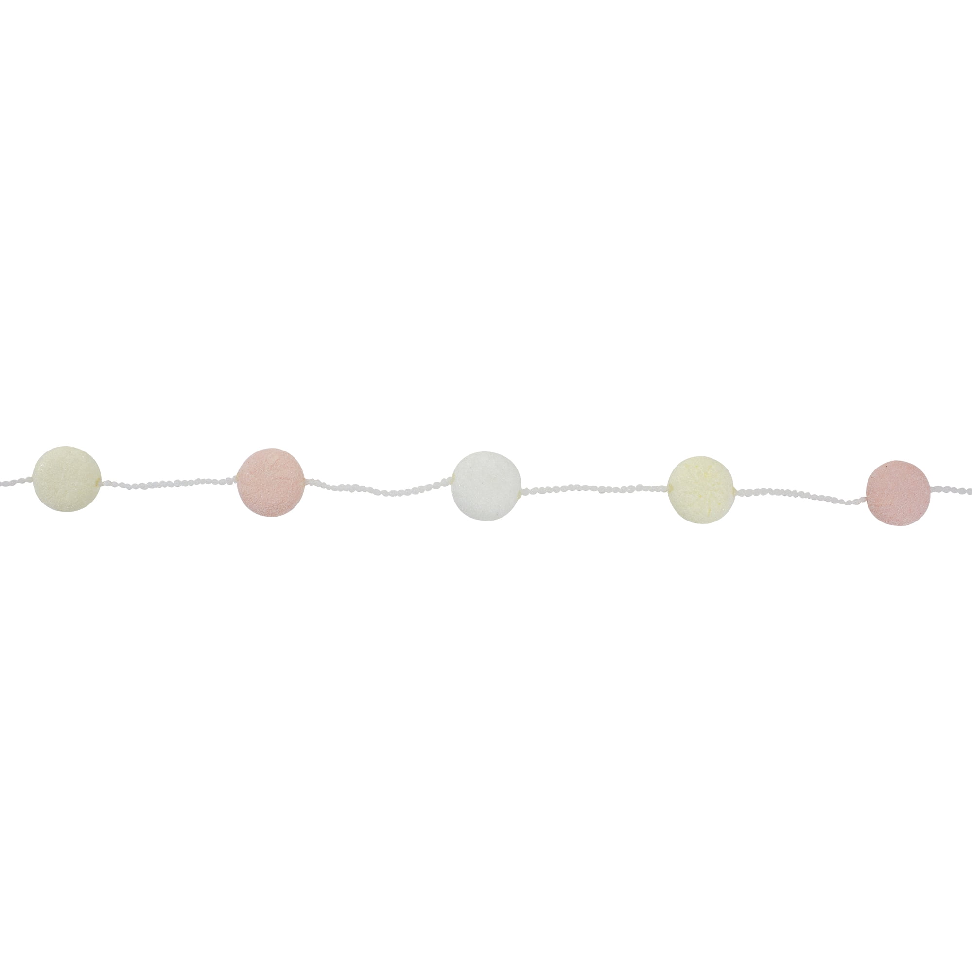 9-Feet PinkPurpleWhite Glitter Gumdrop Garland 9-Feet PinkPurpleWhite Glitter Gumdrop Garland