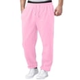 thumbnail image 2 of Dwelliawo Boys Baggy Sweatpants Fleece Open Bottom Sweat Pants Elastic Waist Joggers Drawstring Athletic Pants with Pockets Pink 4xL, 2 of 5