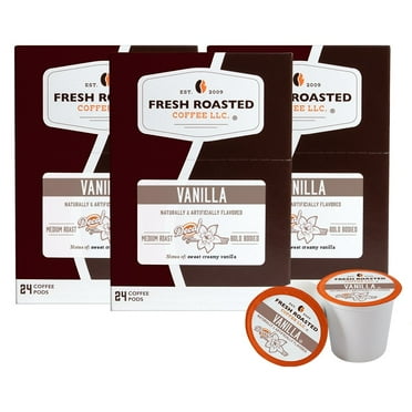 Fresh Roasted Coffee's Flavored Coffee Collection, DECAF Vanilla, 72 K-compatible Pods