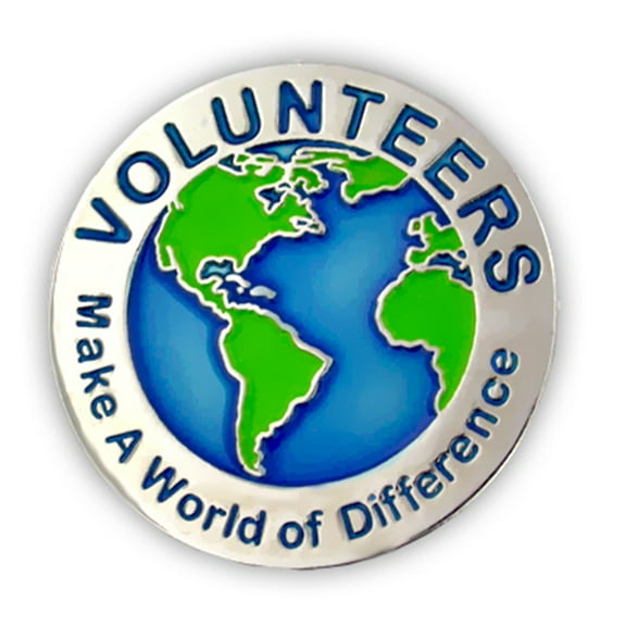 PinMart's Volunteers Make a World of Difference 1" Enamel Lapel Pin