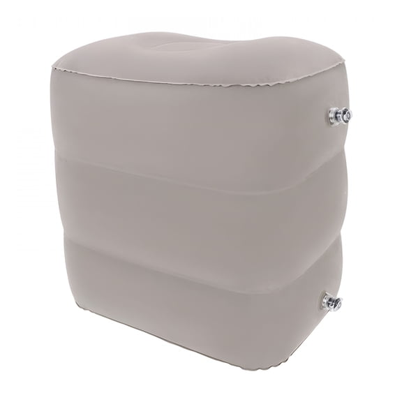 XIBUFE 2026 New Inflatable Travel Foot Rest Foot Stool Pvc Foldable Fast Inflating Plane Footrest Pillow Adjustable Height for Cars Long Trip Gray