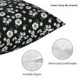 thumbnail image 3 of Yiaed Daisies Flowers Print Pillow Covers Super Soft Decorative Square Throw Pillow Covers Case Cushion Covers for Sofa Couch Bedroom Car Decor（No pillow core）-18"x18", 3 of 7
