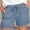 Blue, variant on OKBOP Womens Shorts Casual Green Straight-Leg Elastic Waist Casual Relaxed Fit Capris