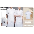 thumbnail image 7 of Men's and Women's Chef Work Jacket, Short Sleeve Kitchen Uniform Top for Restaurant Catering Bakery Hotel Staff Professional,Black 4XL, 7 of 7