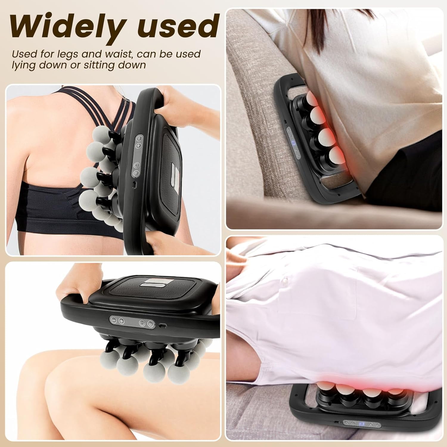 16 Heads Electric Muscle Massage Gun with 3 Modes 30 Intensities for Deep Tissue Pain Relief