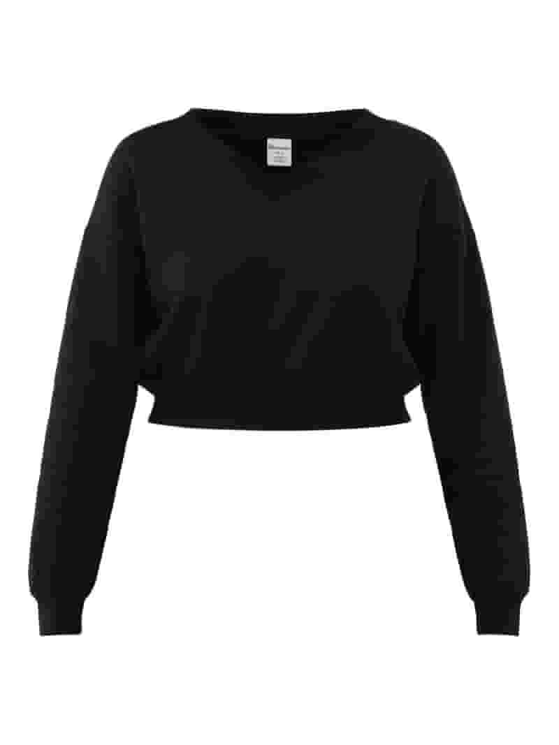No Boundaries Cropped V Neck Sweatshirt, Women's - Walmart.com No Boundaries Cropped V Neck Sweatshirt, Women's - Walmart.com