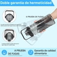 thumbnail image 3 of Botella de agua 2 litros,Bote de agua Portátil para Gimnasio,Botella Deportiva con Marcas de Tiempo Reutilizable y sin BPA,Termo agua de Gran Capacidad,para Gimnasio,Viajes,Oficina,negra, 3 of 4