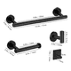 thumbnail image 3 of Juego De 5 Piezas De Accesorios De Baño Malubero De Acero Inoxidable negro, 3 of 3