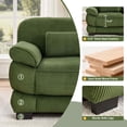 thumbnail image 6 of FFH 76.4" Modular Sectional Cloud Couch, Modern Corduroy Loveseat, 2 Seater Sofa for Living Room, Green, 6 of 14