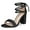 Black, variant on Women's Sandals Solid Summer Block Heels Lace up Sandals Green 8