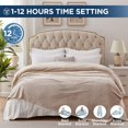 thumbnail image 3 of Electric Blanket  Size, Super Cozy Soft Flannel 84"" x 90"" Heated Blanket with 10  Heating Levels & 1-12 Auto-Off, Machine Washable, ETL&FCC Certification, Beige, 3 of 6