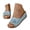 Blue, variant on Womens Wedge Sandals 2026 Summer Flower Dressy Flat Open Toe Platform Shoes Casual Boho Slip on Beach Walking Sandals with Arch Support for Women Comfortable Wide Width