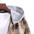 thumbnail image 5 of Larisalt Shirts For Men,Mens Flannel Shirts Long Sleeve Pearl Snap Buttons Western Cowboy Vintage Work Casual with Pockets Plaid Shirt Khaki,L, 5 of 5
