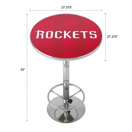 Houston Rockets NBA Fade Chrome Pub Table - Red, White
