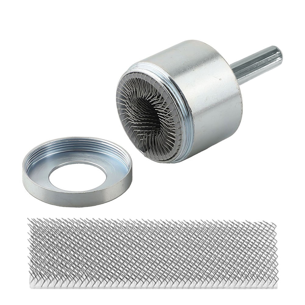 2Pcs 15/22Mm New Metal Pipe Cleaner With 1 Replaceable Brushes Tube Cleaning Brush Tube Cleaning Brush for Power Drill 15Mm+22Mm Fangkenuo