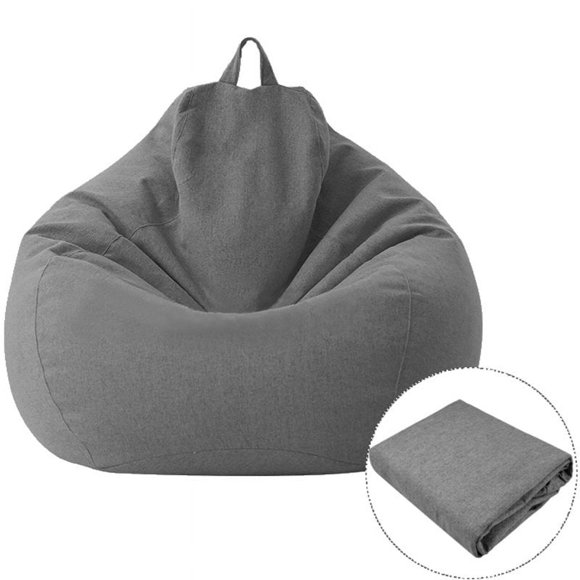 Bean Bag Chair Cover Lazy Sofa Comfy Solid Color Lounger Bean Bag Sofa Cover For Living Room Home Decor New