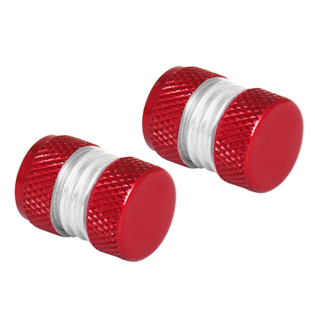 2pcs Universal Car Motocicleta Rueda Neumático Válvula de aire Tapas Cubierta antipolvo rojo