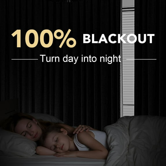 Blackout Linen Look Curtains with White Lining, 2 Panels, 84inch Grommet, Energy Efficient Window Covering