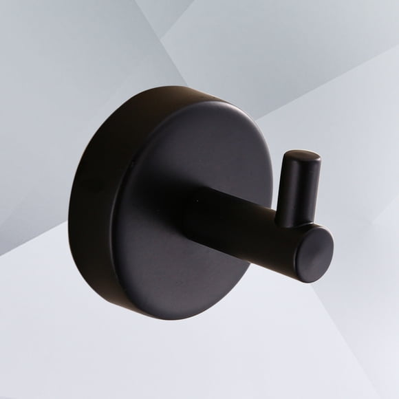 SHOWERORO 1Pcs Concealed Screw Design Black Painting Cover Robe Hooks For Bathrooms Towel Hanger Bathroom Organizer