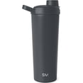 thumbnail image 2 of Bouteille Shaker en Acier Inoxydable avec Boule 24oz / Tasse Isolée en Métal pour Mélanges de Protéines, Shakes et Pré-Entraînement / Collection Rallye / Graphite, 2 of 4