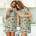 thumbnail image 4 of Naloa Mushroom House Insect Frog Print Women Nightgowns,Womens Loungewear,Short Sleeve Sleepwear,Comfy Ladies Nightdress, 4 of 6