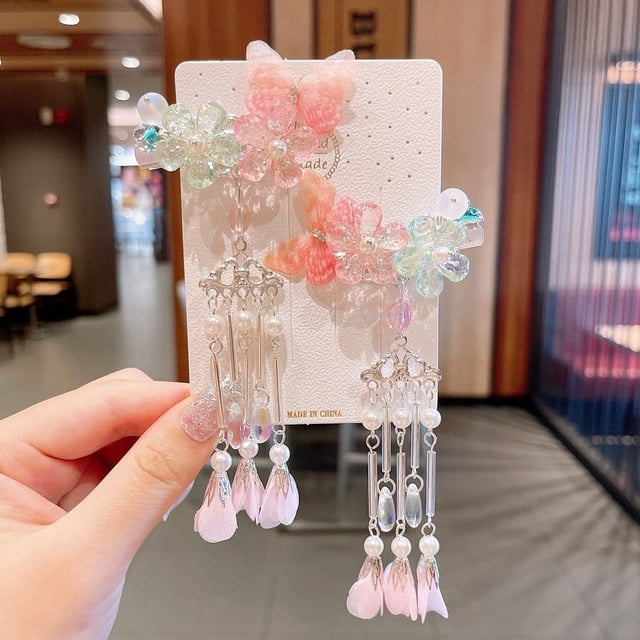 Tocado Hanfu para mujer y niña, borlas, accesorios para el cabello antiguos, horquilla de estilo chino antiguo, accesorios de princesa para niña, horquilla para niña