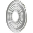 thumbnail image 4 of Ekena Millwork 13"OD x 3 1/2"ID x 3/4"P Cole Thermoformed PVC Ceiling Medallion (Fits Canopies up to 4 1/4"), Bright Coat Chrome, 4 of 10