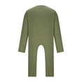 thumbnail image 5 of IROINNID Long Sleeve Cotton Shirt Cozy Long Gown V-Neck Collar Blouse Tops Shirt,Green, 5 of 7