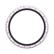 XMXY Car Steering Wheel Cover, Flowers Petals Forest Non-Slip Jeep Truck Universal Elastic Steering Wheel Protector 15 inch