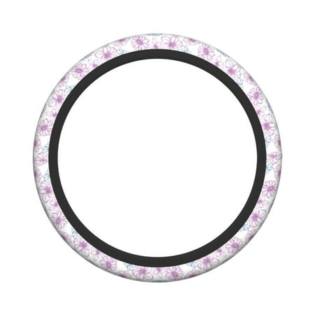 XMXY Car Steering Wheel Cover, Flowers Petals Forest Non-Slip Jeep Truck Universal Elastic Steering Wheel Protector 15 inch