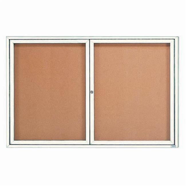 Enclosed Bulletin Board White